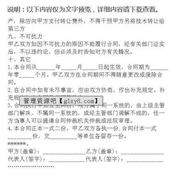 網絡技術服務技術轉讓合同